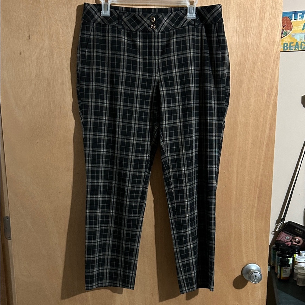 White House Black Market Women’s Plaid Trousers